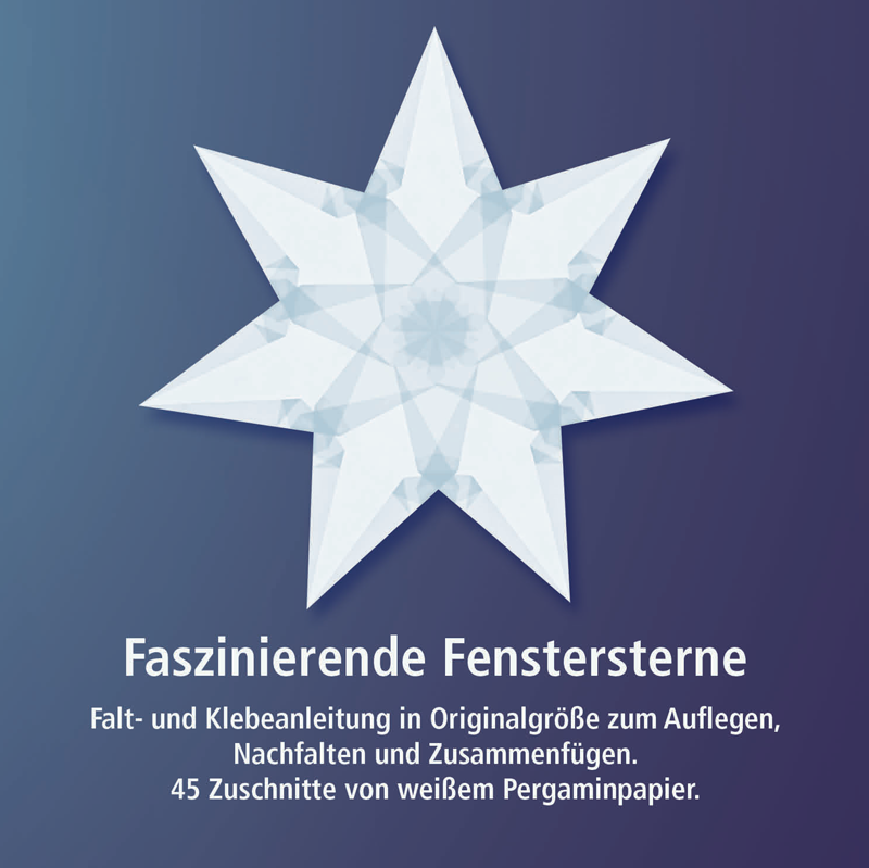 Faszinierende Fenstersterne (weiß)