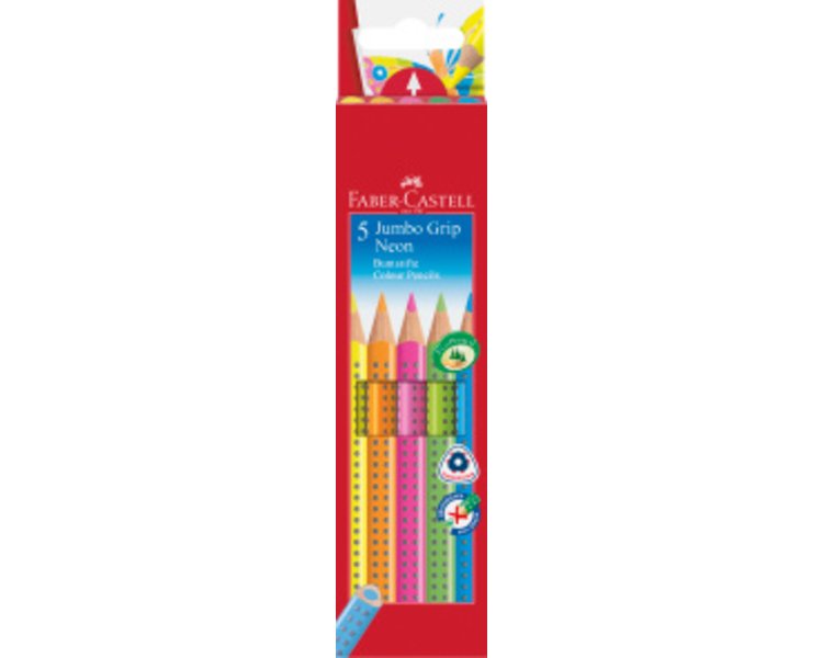 Buntstift Jumbo Grip Neon 5er Etui - CASTELL 110994