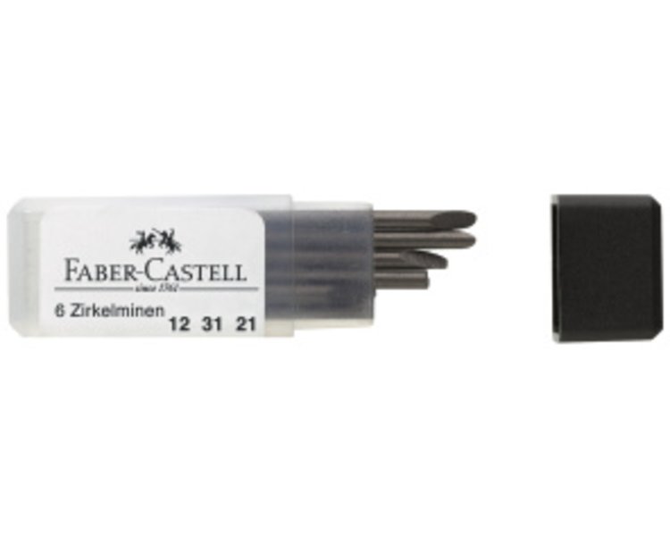 Zirkelminendose 2mm, 6er Härtegrad H - CASTELL 123121