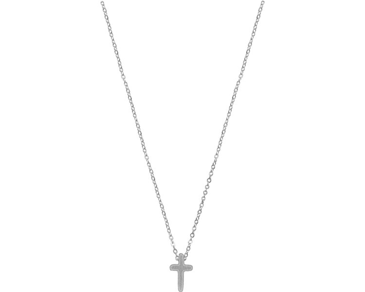 Halskette mit Kreuzanhänger (versilbert) - COPPEN 71396
