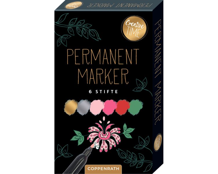 Permanent Marker - 6 Stifte (Creative Time) - COP-72404