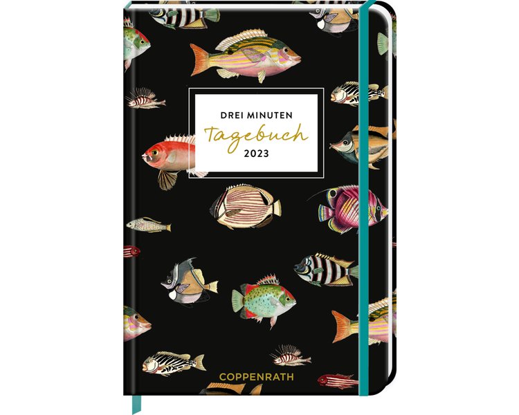 Großer Wochenkalender: Drei Minuten Tagebuch 2023 - Fische (I love my Ocean) - C