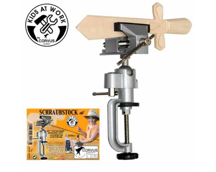 Schraubstock drehbar, mit Klemme - CORVUS A600173