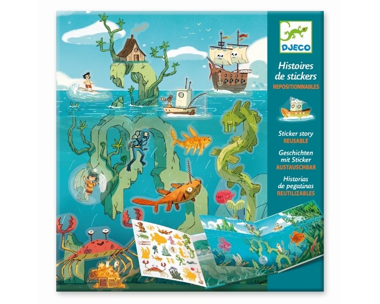 Geschichten mit Sticker: Meeresabenteuer - DJECO DJ08953
