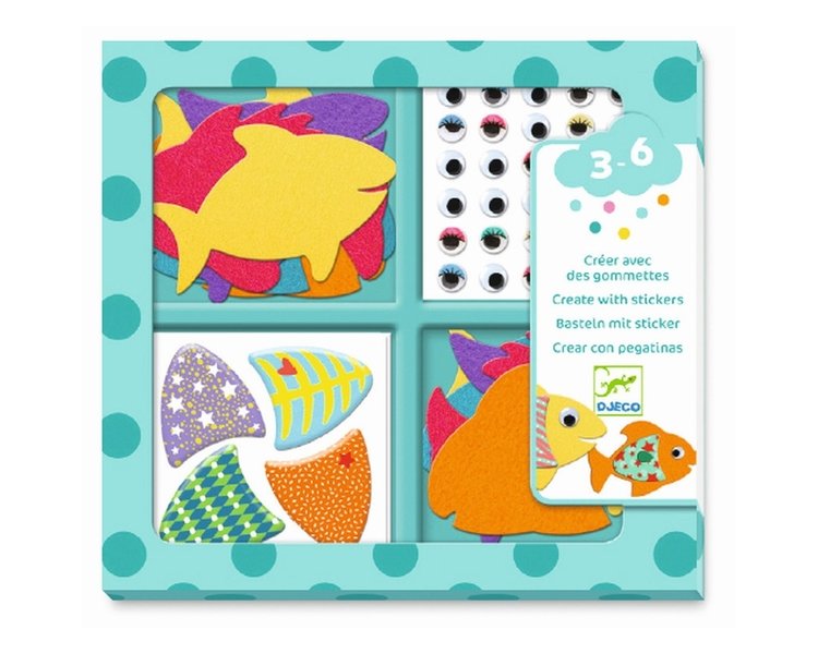 Sticker: Ich liebe Fische - DJECO DJ09052