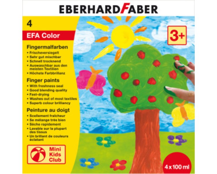 Fingerfarbe EFAColor 100ml 4er Schachtel - EBERHARD 578804