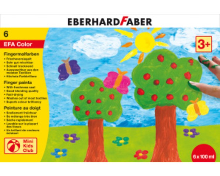 Fingerfarbe EFAColor 100ml 6er Schachtel - EBERHARD 578806