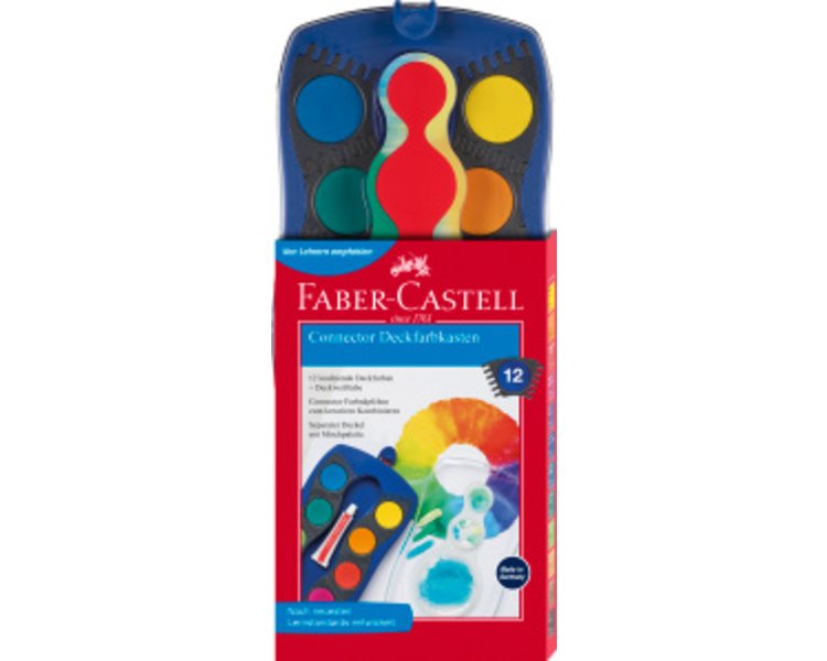Farbkasten Connector 12 Farben, blau - CASTELL 125001