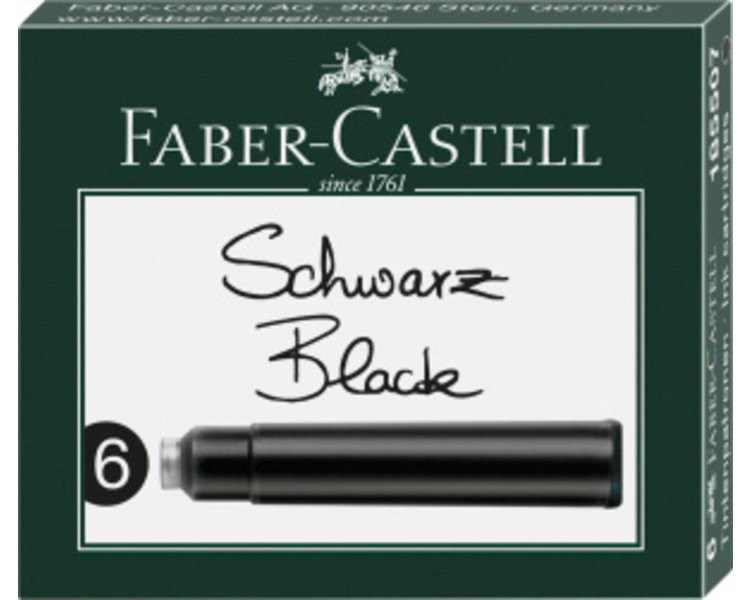 6 Tintenpatronen Standard schwarz - CASTELL 185507