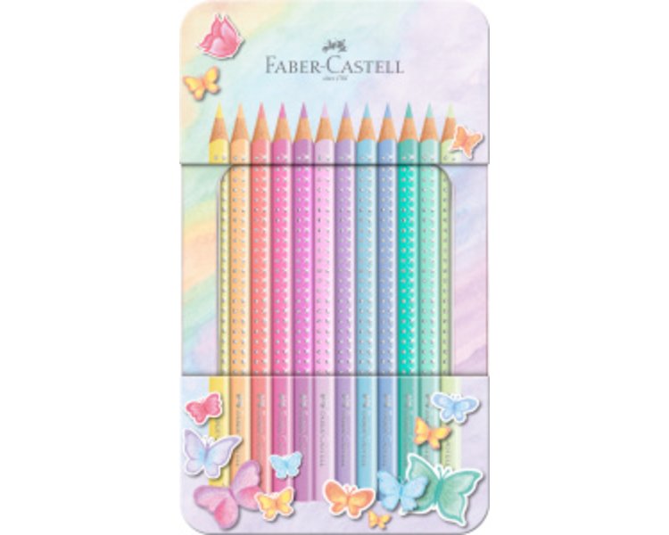 Sparkle Buntstifte Pastell Metalletui mit 12 Sparkle Buntstiften - CASTELL 20191