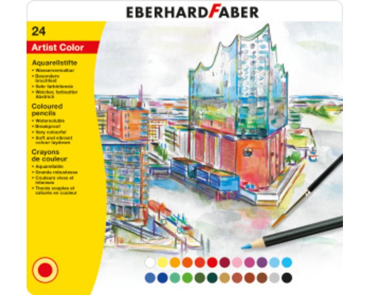 Aquarellbuntstift Artist Color rund 24er Metalleltui - EBERHARD 516025