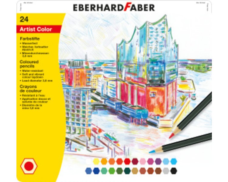 Farbstift Artist Color hexagonal 24er Metalletui - EBERHARD 516124 Farbstift Artist Color hexagonal 24er Metalletui - EBERHARD 516124