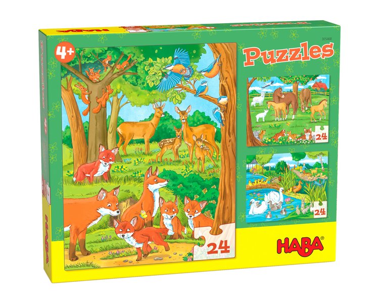 3 Puzzles Tierfamilien - HABA 305468