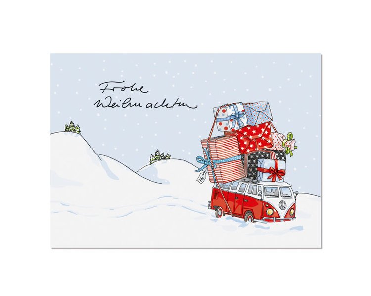 Postkarte Weihnachtsbus - KRIMA 11787