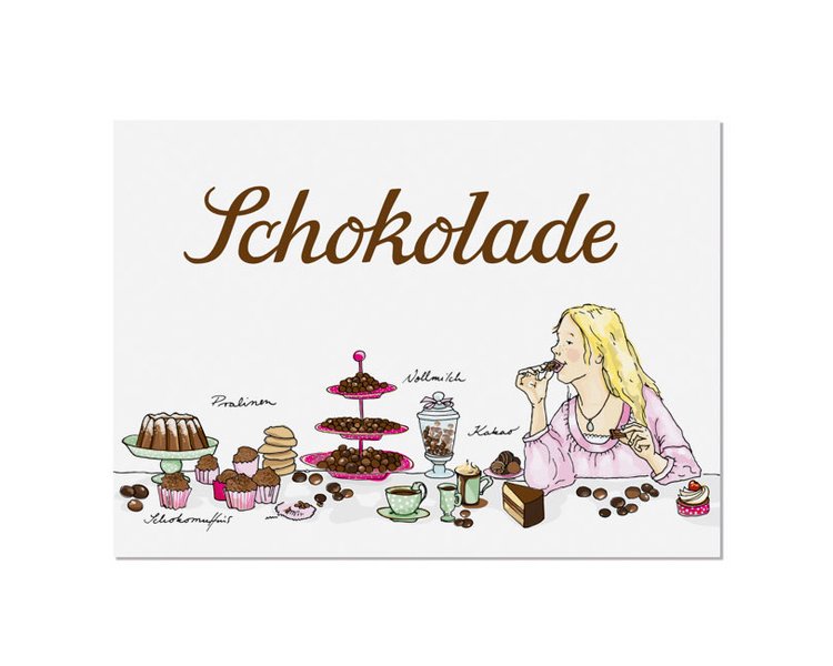 Postkarte Schokolade - KRIMA 11885