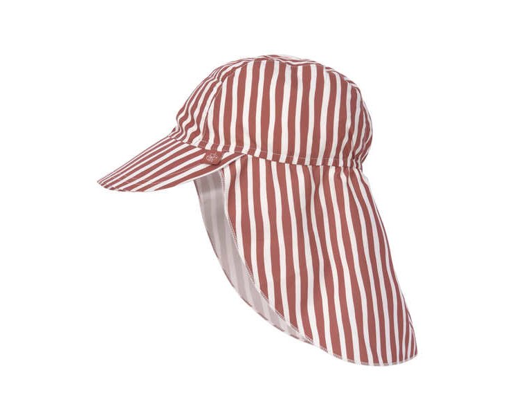 Sonnenhut Kinder Flap Hat Streifen rosenholz 0-6 Monate - LÄSSIG 1433015620-06