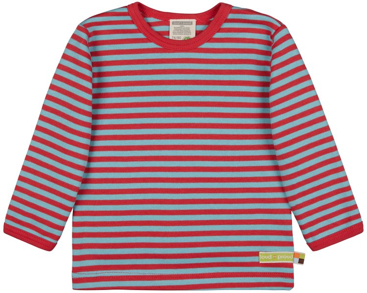 Shirt Langarm Streifen Chili 1063, 122/128 - LOUD 9569