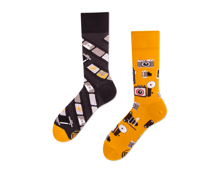 Socken Retro Camera, Gr. 35-38 - MANY 26382