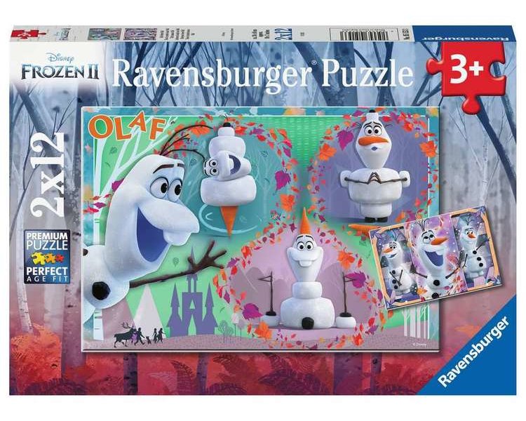 Puzzle 2 x 12 Teile: Alle lieben Olaf - RAVEN 05153
