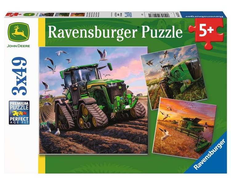 Puzzle 3 x 49 Teile: John Deere in Aktion - RAVEN 05173