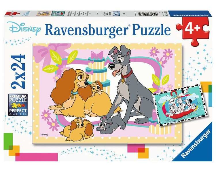 Puzzle 2 x 24 Teile: Disneys liebste Welpen - RAVEN 05087