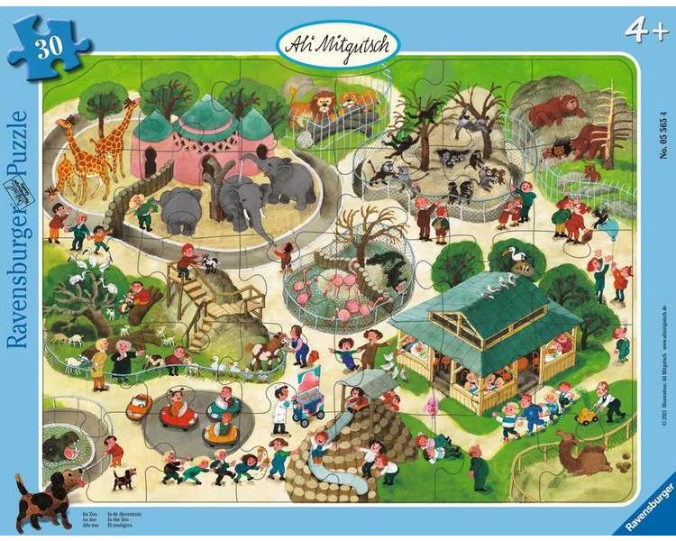 Rahmenpuzzle 30 Teile: Ali Mitgutsch/Im Zoo - RAV 05565