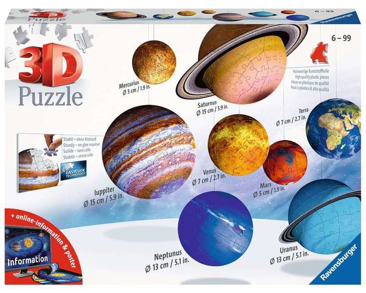 3D Puzzle 522 Teile: Planetensystem - RAVEN 11668