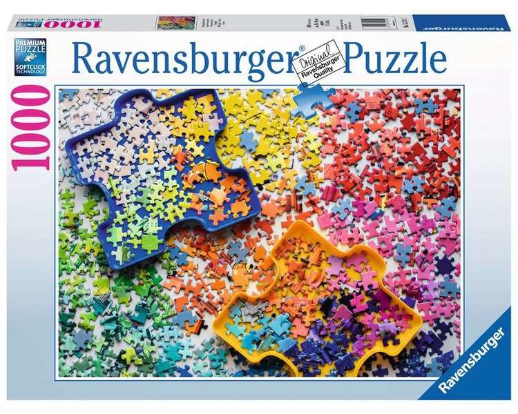 Puzzle 1000 Teile: Viele bunte Puzzleteile - RAVEN 15274