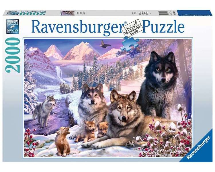 Puzzle 2000 Teile: Wölfe im Schnee - RAVEN 16012