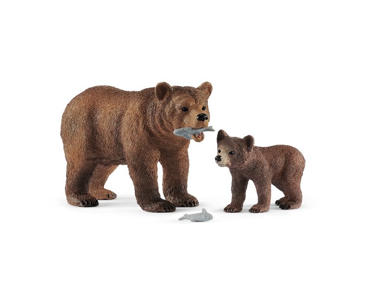 Grizzlybär-Mutter mit Jungem - SCHLEICH 42473