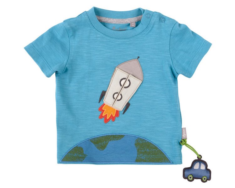 T-shirt für Baby Junge, türkis Rakete, Gr. 62 - SIGI-170810-62