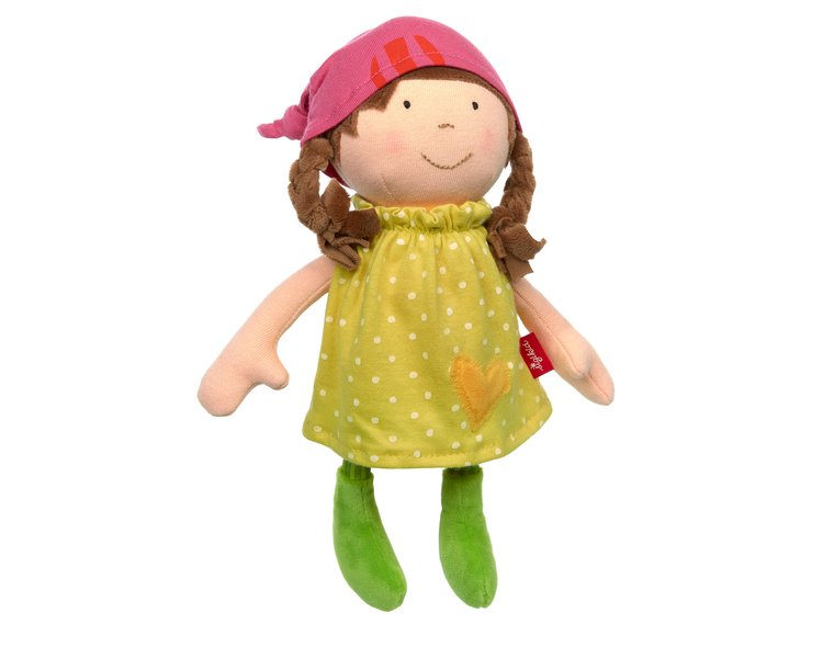 Stoffpuppe Puppe mit Kleid gelb - SIGIKID 39411