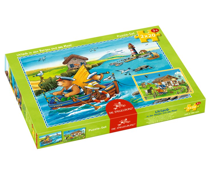 Puzzle-Set Urlaub in den Bergen und am Meer (2 x 20 Teile) - SPIEGEL 11427