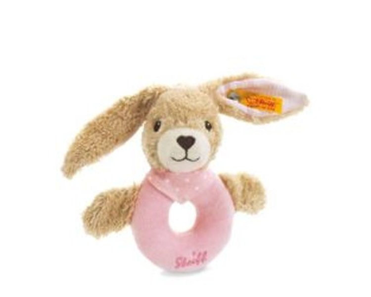 Hoppel Hase Greifring 12 rosa - STEIFF 237591