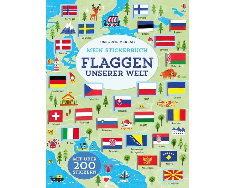 Mein Stickerbuch: Flaggen unserer Welt - USBORNE 32787