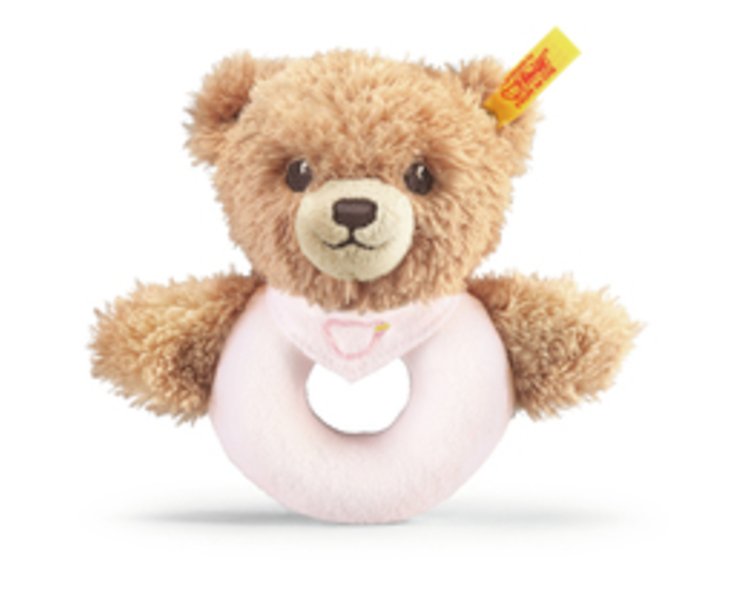 Schlaf Gut Bär Greifring, 12 cm, rosa - STEIFF 239557